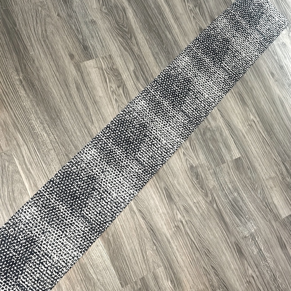 coastal table runner vintage indigo, grey & white beach house decor abstract dot